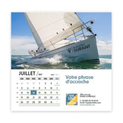 Calendrier chevalet carré (15x15 cm) personnalisé - nominatif Évasion