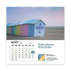 Calendrier chevalet carré (15x15 cm) personnalisé - nominatif Évasion