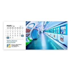 Calendrier chevalet horizontal (23x10 cm) personnalisé - nominatif City