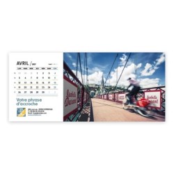 Calendrier chevalet horizontal (23x10 cm) personnalisé - nominatif City