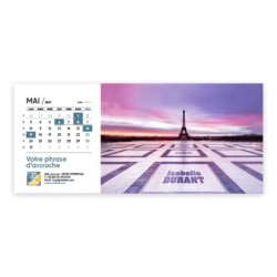 Calendrier chevalet horizontal (23x10 cm) personnalisé - nominatif City