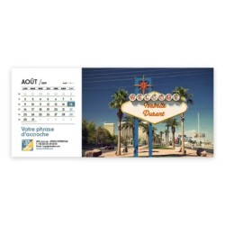 Calendrier chevalet horizontal (23x10 cm) personnalisé - nominatif City
