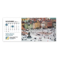 Calendrier chevalet horizontal (23x10 cm) personnalisé - nominatif City