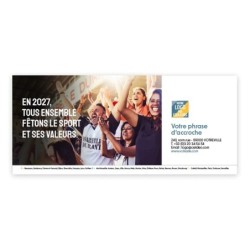 Calendrier chevalet horizontal (23x10 cm) personnalisé - nominatif Au nom du sport