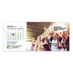 Calendrier chevalet horizontal (23x10 cm) personnalisé - nominatif Au nom du sport