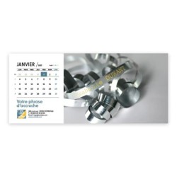 Calendrier chevalet horizontal (23x10 cm) personnalisé - nominatif Matière