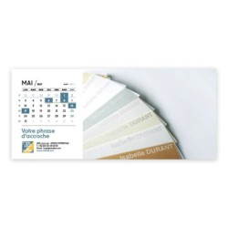 Calendrier chevalet horizontal (23x10 cm) personnalisé - nominatif Matière