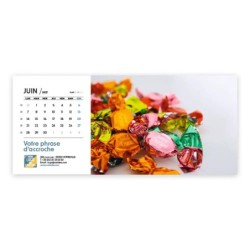 Calendrier chevalet horizontal (23x10 cm) personnalisé - nominatif Matière