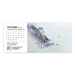 Calendrier chevalet horizontal (23x10 cm) personnalisé - nominatif Matière