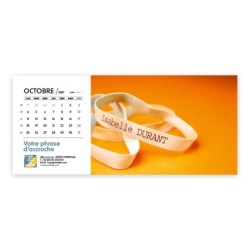 Calendrier chevalet horizontal (23x10 cm) personnalisé - nominatif Matière