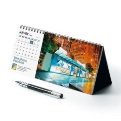 Calendrier chevalet horizontal (23x10 cm) personnalisé - nominatif Méga