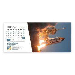 Calendrier chevalet horizontal (23x10 cm) personnalisé - nominatif Méga