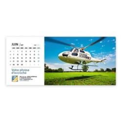 Calendrier chevalet horizontal (23x10 cm) personnalisé - nominatif Méga