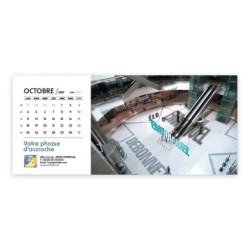 Calendrier chevalet horizontal (23x10 cm) personnalisé - nominatif Méga