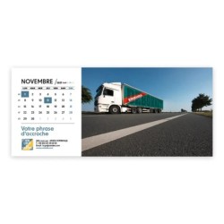 Calendrier chevalet horizontal (23x10 cm) personnalisé - nominatif Méga