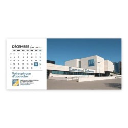Calendrier chevalet horizontal (23x10 cm) personnalisé - nominatif Méga
