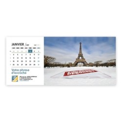 Calendrier chevalet horizontal (23x10 cm) personnalisé - nominatif Ville
