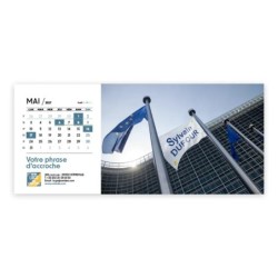Calendrier chevalet horizontal (23x10 cm) personnalisé - nominatif Ville