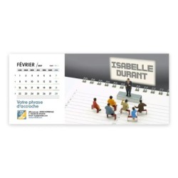 Calendrier chevalet horizontal (23x10 cm) personnalisé - nominatif Figurine