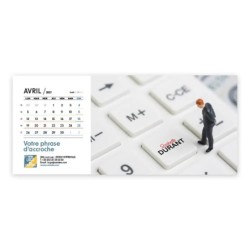 Calendrier chevalet horizontal (23x10 cm) personnalisé - nominatif Figurine