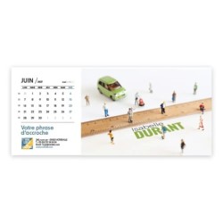 Calendrier chevalet horizontal (23x10 cm) personnalisé - nominatif Figurine