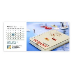 Calendrier chevalet horizontal (23x10 cm) personnalisé - nominatif Figurine