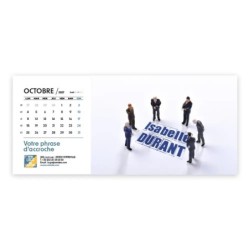 Calendrier chevalet horizontal (23x10 cm) personnalisé - nominatif Figurine