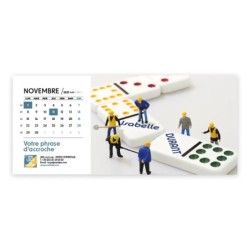 Calendrier chevalet horizontal (23x10 cm) personnalisé - nominatif Figurine