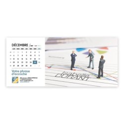 Calendrier chevalet horizontal (23x10 cm) personnalisé - nominatif Figurine