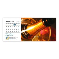 Calendrier chevalet horizontal (23x10 cm) personnalisé - nominatif Objets
