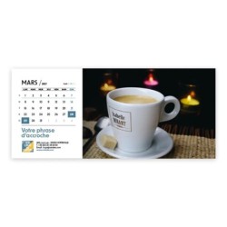 Calendrier chevalet horizontal (23x10 cm) personnalisé - nominatif Objets