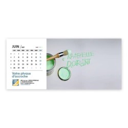Calendrier chevalet horizontal (23x10 cm) personnalisé - nominatif Objets
