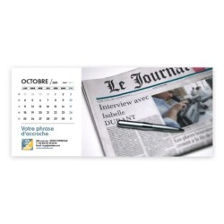 Calendrier chevalet horizontal (23x10 cm) personnalisé - nominatif Objets