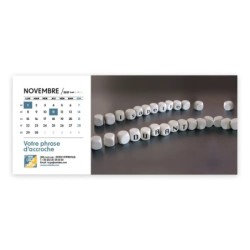 Calendrier chevalet horizontal (23x10 cm) personnalisé - nominatif Objets