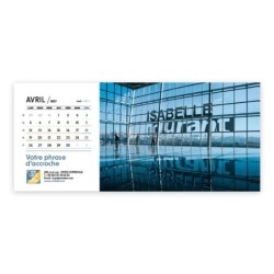 Calendrier chevalet horizontal (23x10 cm) personnalisé - nominatif Décor