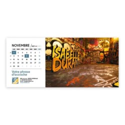 Calendrier chevalet horizontal (23x10 cm) personnalisé - nominatif Décor
