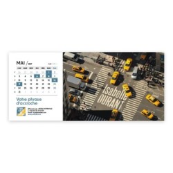 Calendrier chevalet horizontal (23x10 cm) personnalisé - nominatif Urbain