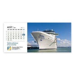 Calendrier chevalet horizontal (23x10 cm) personnalisé - nominatif Urbain
