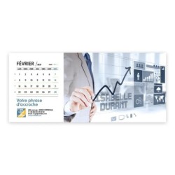 Calendrier chevalet horizontal (23x10 cm) personnalisé - nominatif Entreprise