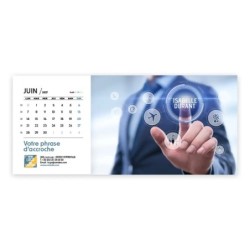 Calendrier chevalet horizontal (23x10 cm) personnalisé - nominatif Entreprise