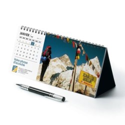 Calendrier chevalet horizontal (23x10 cm) personnalisé - nominatif Évasion