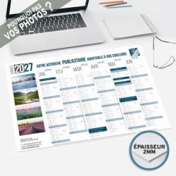 Calendrier bancaire A3 rigide personnalisé - Classique