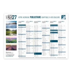 Calendrier bancaire A4 souple personnalisé - Classique