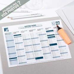 Calendrier bancaire A4 souple personnalisé - 14 mois