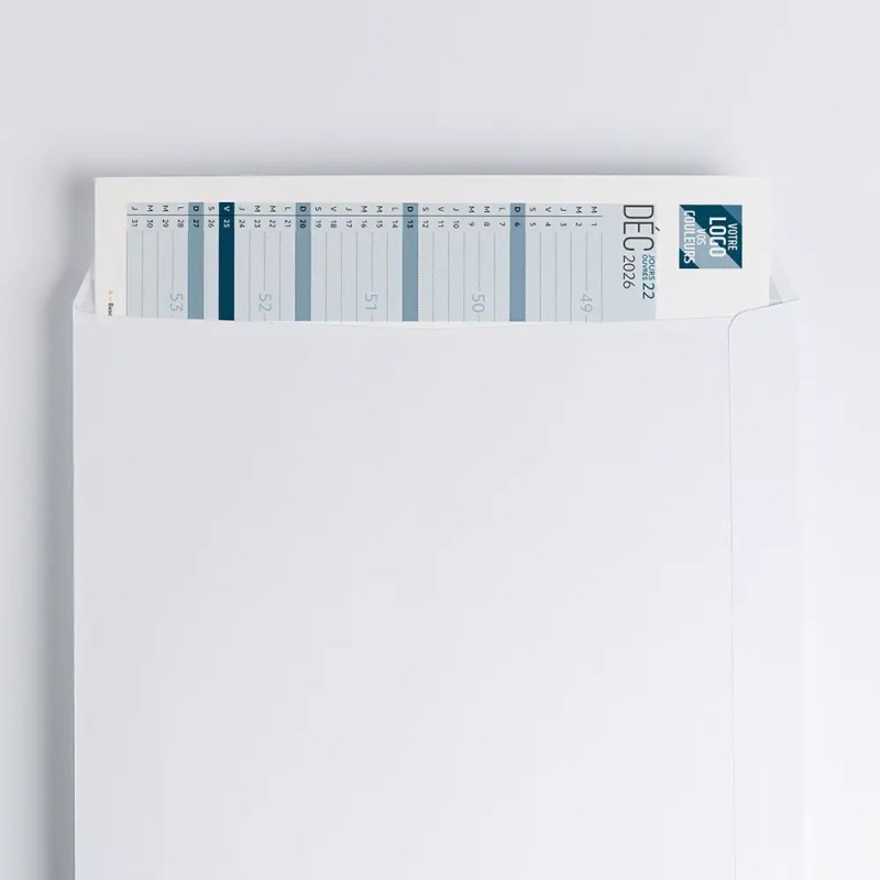 Calendrier bancaire A4 souple personnalisé - 14 mois