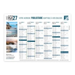Calendrier bancaire A4 rigide personnalisé - Classique