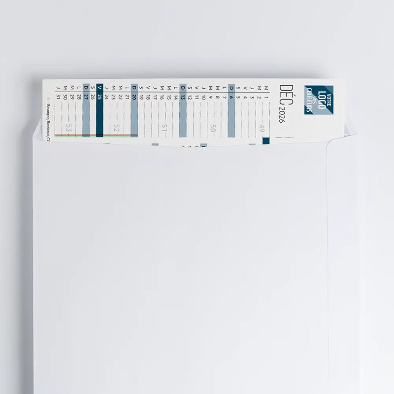 Calendrier bancaire A5 souple personnalisé - 14 mois