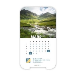 Calendrier support téléphone personnalisé - Visiocal Nature