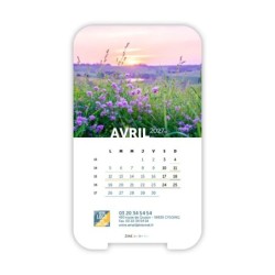 Calendrier support téléphone personnalisé - Visiocal Nature