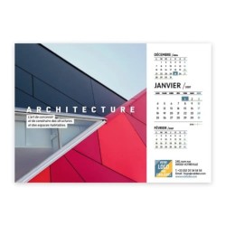 Calendrier chevalet A5 (21x15 cm) personnalisé - Arts
